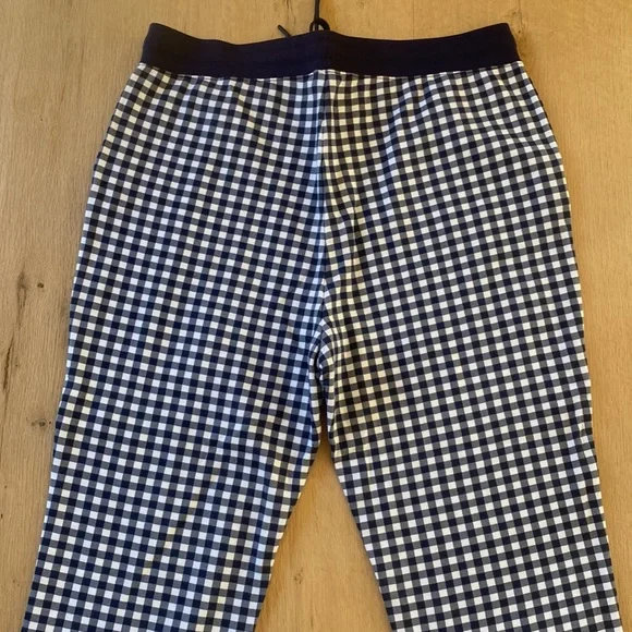 Draper James Gingham sweatpants Nassau Navy XL NWOT - Picture 5 of 8